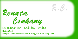 renata csakany business card
