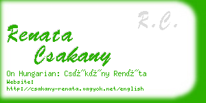 renata csakany business card